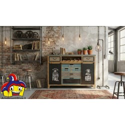 Mobiletto ferro e legno montato cm 120x35h.98 nuovo art.119037 consegna gratuita-arredamentishop.it  AD TREND Offerte mobili ...