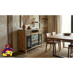 Mobiletto ferro e legno montato cm 120x35h.98 nuovo art.119037 consegna gratuita-arredamentishop.it  AD TREND Offerte mobili ...