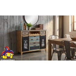 Mobiletto ferro e legno montato cm 120x35h.98 nuovo art.119037 consegna gratuita-arredamentishop.it  AD TREND Offerte mobili ...