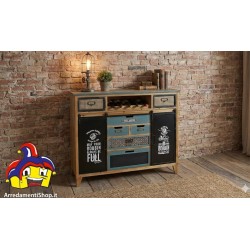 Mobiletto ferro e legno montato cm 120x35h.98 nuovo art.119037 consegna gratuita-arredamentishop.it  AD TREND Offerte mobili ...