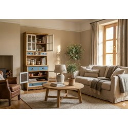 Libreria con vetrina montata cm 74x34,5h.176 nuova art.119286 consegna gratuita-arredamentishop.it  AD TREND Offerte mobili 2...