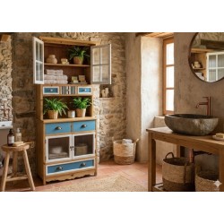 Libreria con vetrina montata cm 74x34,5h.176 nuova art.119286 consegna gratuita-arredamentishop.it  AD TREND Offerte mobili 2...