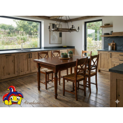 Tavolo legno massello rustico cm 160x85h.78 aperto cm 200/240 nuovo art.13TOR160 consegna gratuita-arredamentishop.it  Tempes...