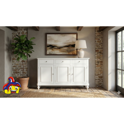 Credenza 3 ante shabby montata cm 160x50h.102 nuova art.6030A consegna gratuita-arredamentishop.it  Zanini Offerte mobili 360...