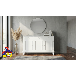 Credenza 3 ante shabby montata cm 160x50h.102 nuova art.6030A consegna gratuita-arredamentishop.it  Zanini Offerte mobili 360...
