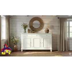 Credenza 3 ante shabby montata cm 160x50h.102 nuova art.6030A consegna gratuita-arredamentishop.it  Zanini Offerte mobili 360...